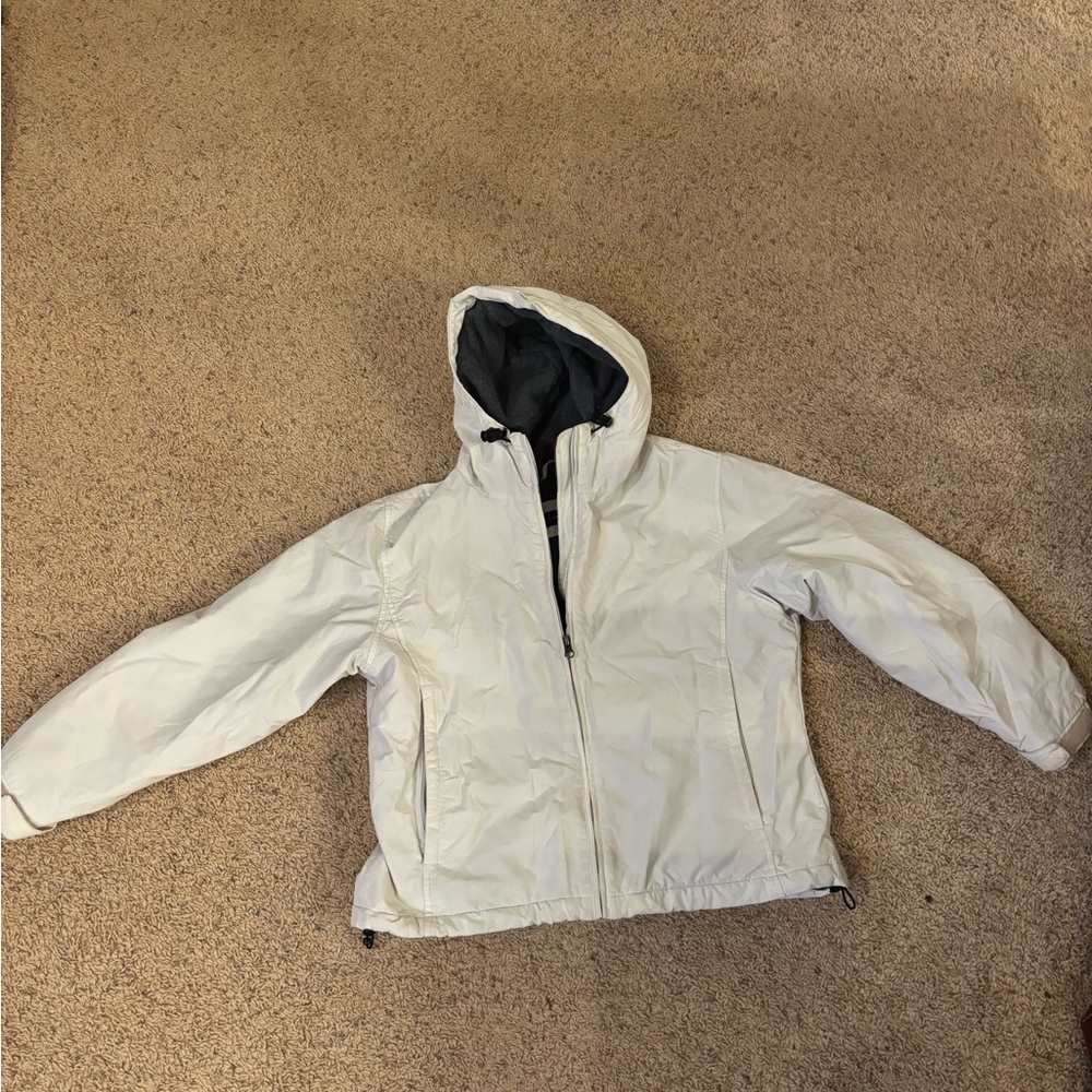 Kids White Hooded Jacket